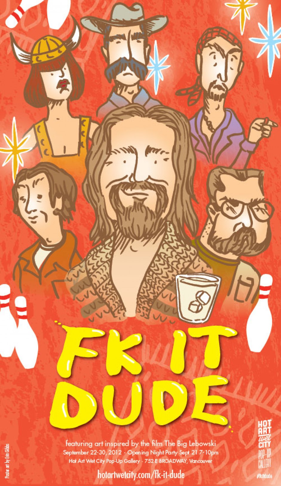 Fk It Dude - poster art by Erin Gibbs